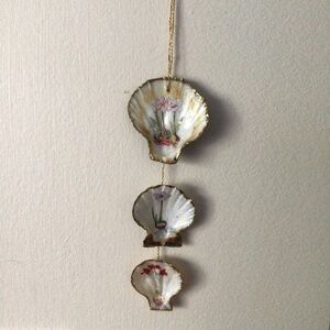 Handpainted shell wall hanging